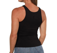 Load image into Gallery viewer, Black Ribbed Tank Top